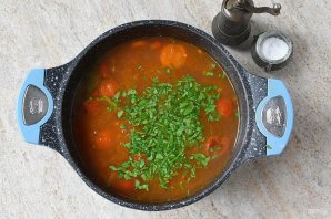 Постный суп с галушками