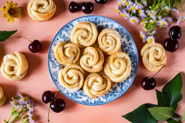 Творожное печенье с сахаром