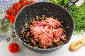 Мясной фарш с грибами