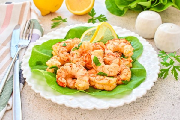 Креветки в лимонном соусе Креветки в лимонном соусе