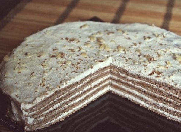 Диетический торт с творожной начинкой Диетический торт с творожной начинкой