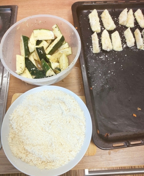 Цукини в пармeзаново-миндальной панировке Цукини в пармeзаново-миндальной панировке