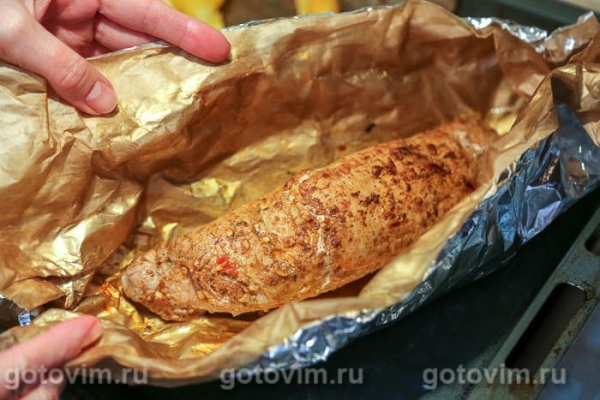 Свиная вырезка с чили, запеченная в фольге ( в духовке) Свиная вырезка с чили, запеченная в фольге ( в духовке)