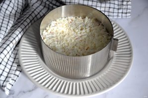 Салат "Мимоза" с крабовыми палочками Салат "Мимоза" с крабовыми палочками