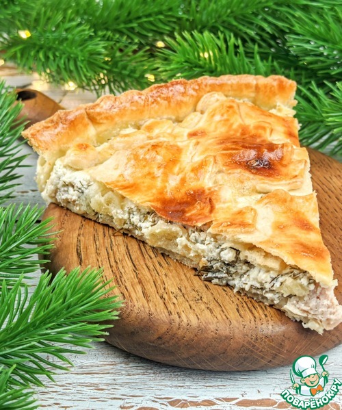 Пирог с колбасками и творожным сыром Пирог с колбасками и творожным сыром