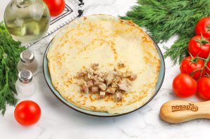 Блины с курицей и сыром