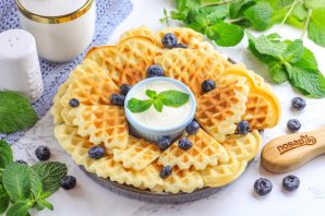 Хрустящие вафли на маргарине Хрустящие вафли на маргарине