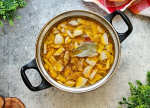 Суп из белых грибов замороженных