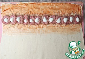 Пирог с тефтелями и сыром Пирог с тефтелями и сыром