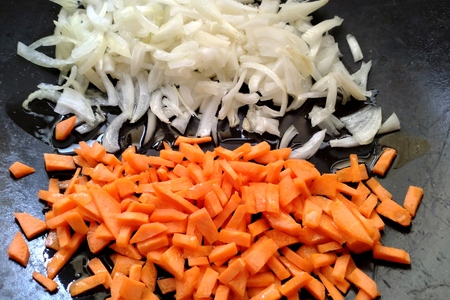 Перловка с овощами и грибами