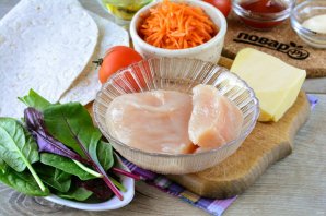 Шаурма в лепешке по-домашнему