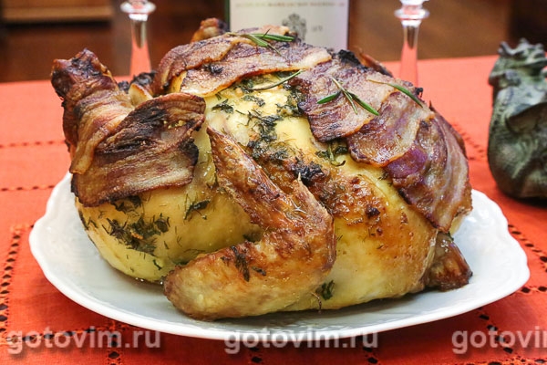 Курица в беконе