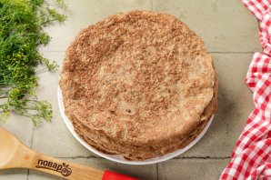 Печеночный торт с морковью