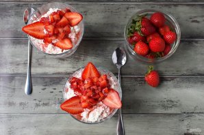 Клубника с творогом