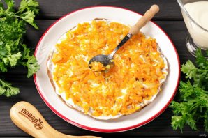 Печёночный торт с майонезом Печёночный торт с майонезом