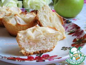 Слоёный манник с яблоками Слоёный манник с яблоками