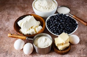 Черничный пирог с творогом Черничный пирог с творогом