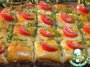 Слоеный пирог с брынзой
