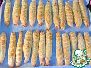 Булочки-трубочки с творогом и повидлом Булочки-трубочки с творогом и повидлом