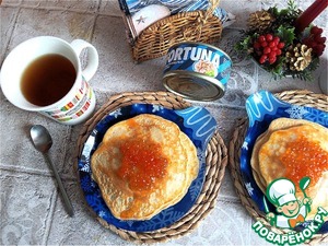 Блины с припёком из тунца