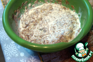 Блинный пирог с грибами