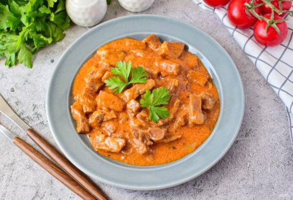 Бефстроганов в мультиварке