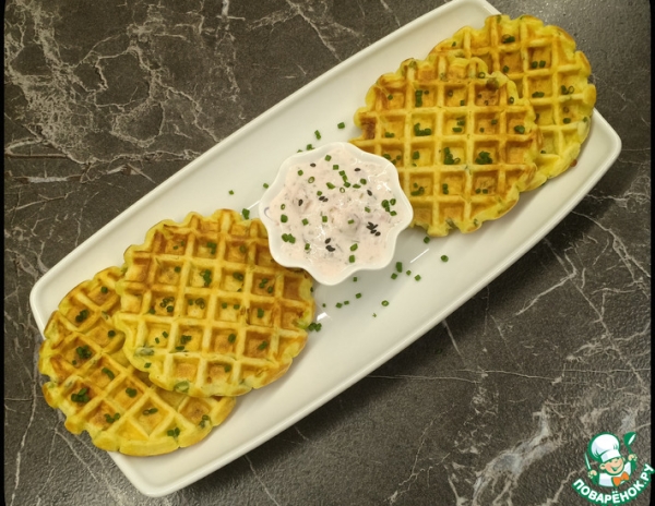 Вафли картофельные с зеленью Вафли картофельные с зеленью