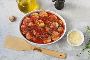 Запеканка из кабачков и баклажанов