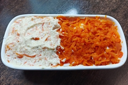 Салат "селёдка под шубой" с икорным майонезом