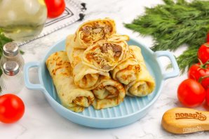 Блины с курицей и сыром