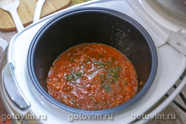 Тефтели с рисом в подливке в мультиварке Тефтели с рисом в подливке в мультиварке