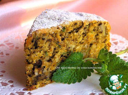 Мятный морковный пирог с грецкими орехами Мятный морковный пирог с грецкими орехами
