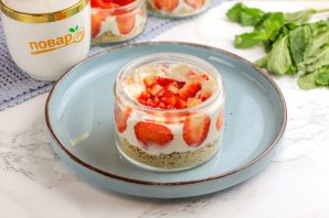 Торт в баночке "Творожный фрезье" Торт в баночке "Творожный фрезье"