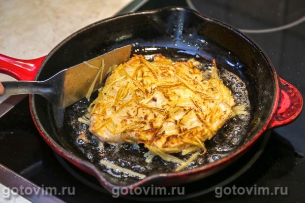 Отбивные из свинина в панировке картофельной стружки Отбивные из свинина в панировке картофельной стружки