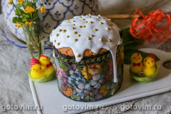 Кулич с начинкой (с заварным кремом) Кулич с начинкой (с заварным кремом)