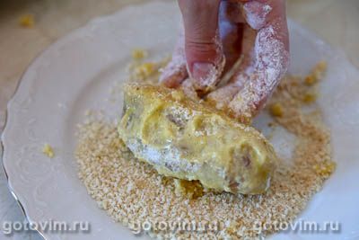 Куриные котлеты «Метропольки» с печеночным паштетом и беконом Куриные котлеты «Метропольки» с печеночным паштетом и беконом