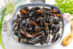 Мидии в белом соусе Мидии в белом соусе