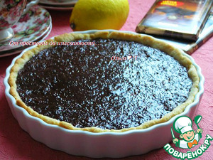 Постный шоколадно-банановый тарт с лимоном Постный шоколадно-банановый тарт с лимоном