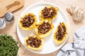 Картофель фаршированный вешенками Картофель фаршированный вешенками