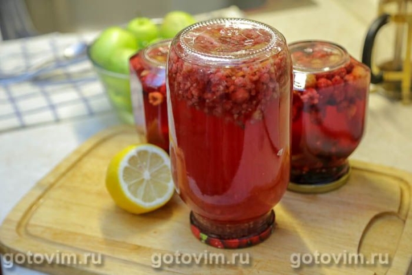 Компот из малины с лимоном на зиму Компот из малины с лимоном на зиму