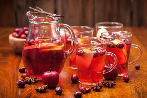 Клюквенный чай с лимоном и корицей Клюквенный чай с лимоном и корицей