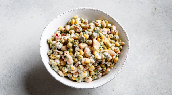 Салат с фасолью, кукурузой и сухариками, пошаговый рецепт с фото на 268 ккал Салат с фасолью, кукурузой и сухариками, пошаговый рецепт с фото на 268 ккал