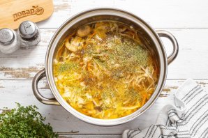 Щи постные с грибами