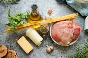 Лингвини с курицей