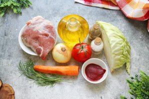 Тушеная капуста с мясом Тушеная капуста с мясом