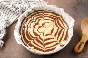 Торт "Зебра" на кефире Торт "Зебра" на кефире