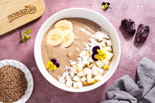 Льняная каша с протеином