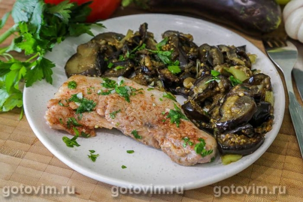 Мясо с баклажанами по‑грузински в мультиварке