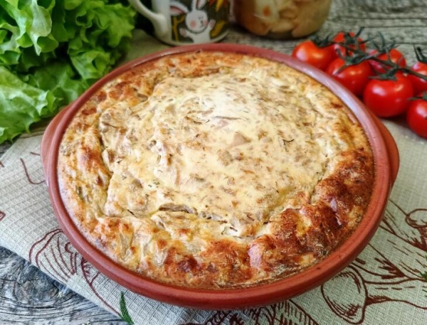 Груздянка - запеканка из соленых груздей Груздянка - запеканка из соленых груздей