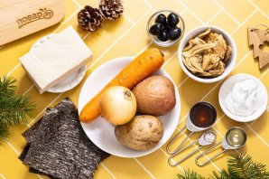 Вегетарианский салат в виде лошади Вегетарианский салат в виде лошади